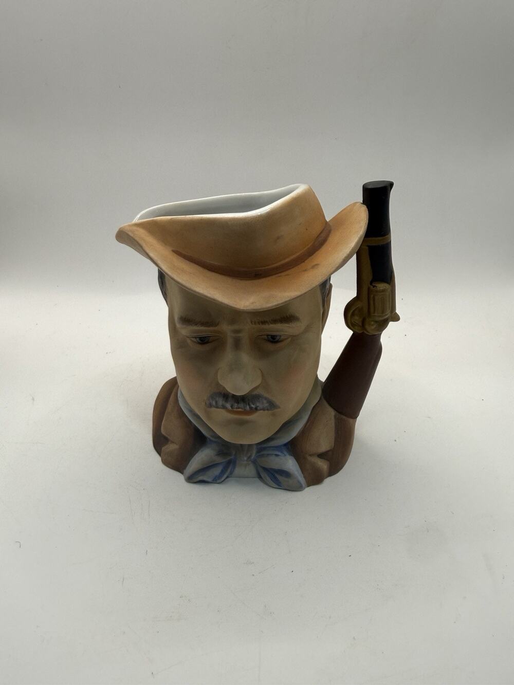 VINTAGE LEFTON CHINA THEODORE ROOSEVELT CHARACTER MUG # 2191 *
